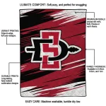 san diego state aztecs wild lines red white quilt blanket best selling