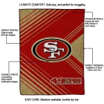 san francisco 49ers arrow layers red quilt blanket best selling