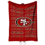 san francisco 49ers bold red quilt blanket best selling