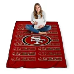 san francisco 49ers bold red quilt blanket best selling