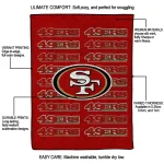 san francisco 49ers bold red quilt blanket best selling