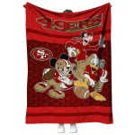 san francisco 49ers disney football red quilt blanket best selling