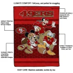san francisco 49ers disney football red quilt blanket best selling