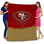 san francisco 49ers dot illusion red quilt blanket best selling