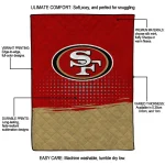 san francisco 49ers dot illusion red quilt blanket best selling