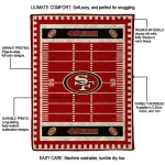 san francisco 49ers mickey player red quilt blanket best selling