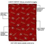 san francisco 49ers solid classic red quilt blanket best selling