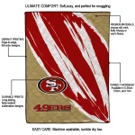 san francisco 49ers stroke art red white quilt blanket best selling