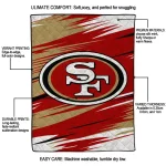 san francisco 49ers wild lines red white quilt blanket best selling