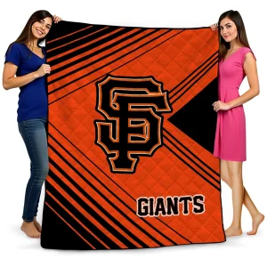 san francisco giants arrow layers orange quilt blanket best selling
