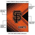 san francisco giants arrow layers orange quilt blanket best selling