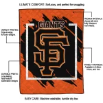 san francisco giants block border orange quilt blanket best selling