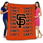 san francisco giants bold red orange quilt blanket best selling