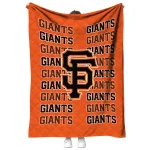 san francisco giants bold red orange quilt blanket best selling