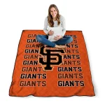 san francisco giants bold red orange quilt blanket best selling