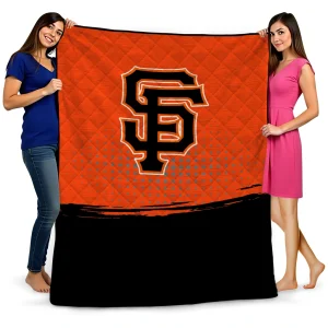 san francisco giants dot illusion orange quilt blanket best selling