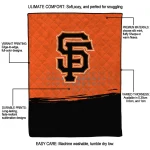 san francisco giants dot illusion orange quilt blanket best selling