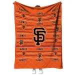 san francisco giants handdrawn stripes orange quilt blanket best selling