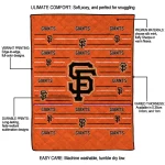 san francisco giants handdrawn stripes orange quilt blanket best selling