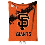 san francisco giants league patch orange quilt blanket best selling