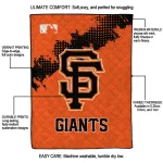 san francisco giants league patch orange quilt blanket best selling