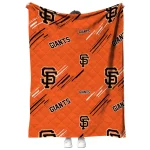 san francisco giants sketch lines orange quilt blanket best selling
