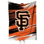 san francisco giants wild lines orange white quilt blanket best selling