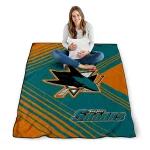 san jose sharks arrow layers teal quilt blanket best selling