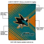san jose sharks arrow layers teal quilt blanket best selling