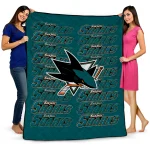 san jose sharks bold red teal quilt blanket best selling