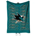 san jose sharks bold red teal quilt blanket best selling
