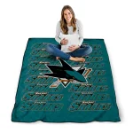 san jose sharks bold red teal quilt blanket best selling