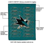 san jose sharks bold red teal quilt blanket best selling