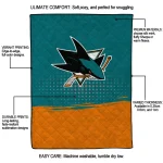 san jose sharks dot illusion teal quilt blanket best selling