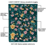 san jose sharks hibiscus foliage teal quilt blanket best selling