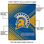 san jose state spartans arrow layers blue quilt blanket best selling