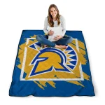 san jose state spartans block border blue quilt blanket best selling