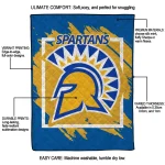 san jose state spartans block border blue quilt blanket best selling
