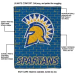 san jose state spartans brick grid blue quilt blanket best selling