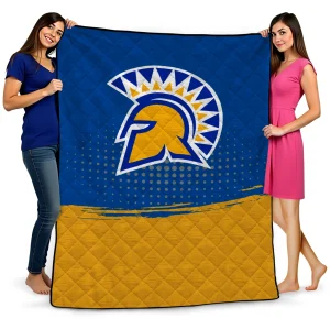 san jose state spartans dot illusion blue quilt blanket best selling
