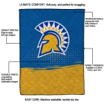 san jose state spartans dot illusion blue quilt blanket best selling