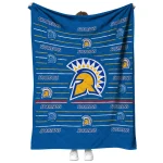 san jose state spartans handdrawn stripes blue quilt blanket best selling