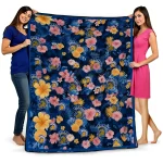 san jose state spartans hibiscus foliage blue quilt blanket best selling