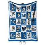 san jose state spartans mickey mouse motif blue white quilt blanket best selling