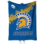 san jose state spartans paint trail blue quilt blanket best selling