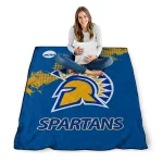 san jose state spartans paint trail blue quilt blanket best selling