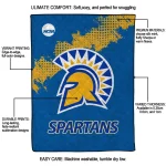 san jose state spartans paint trail blue quilt blanket best selling