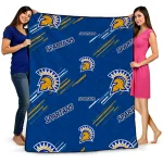 san jose state spartans sketch lines blue quilt blanket best selling