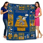 san jose state spartans snoopy love blue quilt blanket best selling