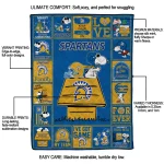 san jose state spartans snoopy love blue quilt blanket best selling